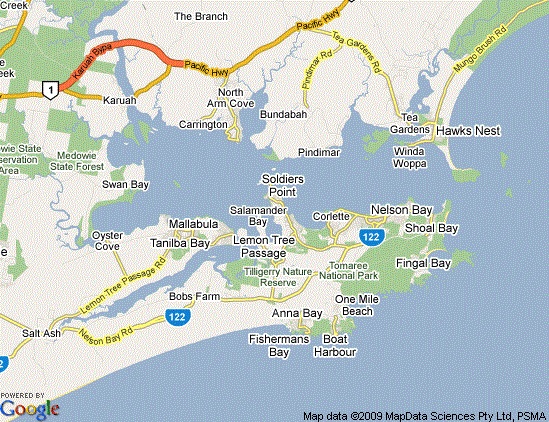 Port Stephens Map